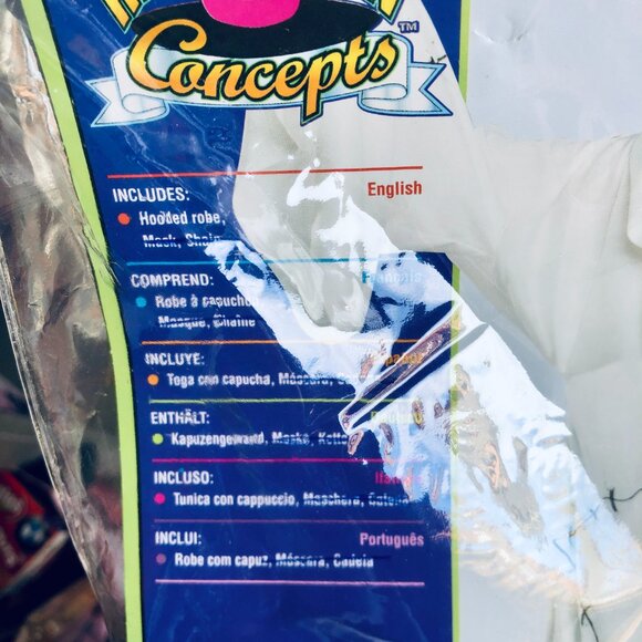 Cool Ghoul Ghost Costume (Rubie's) - Size Small (3-4y) | Headpiece & Hooded Robe - Picture 5 of 7